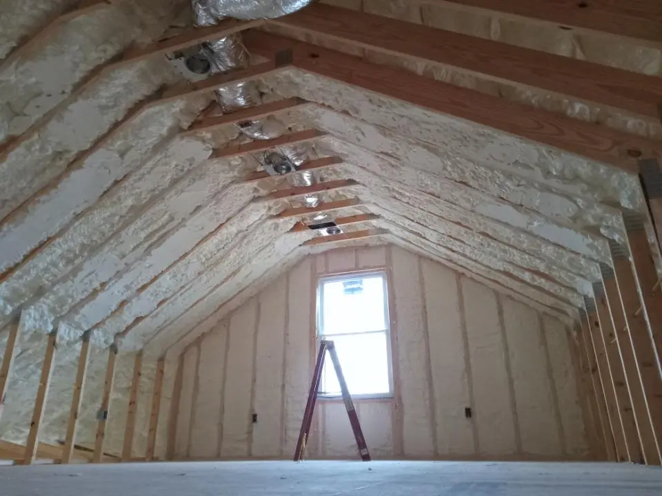 Spray foam roofing application for Crawl Space Insulation project in East Ridge